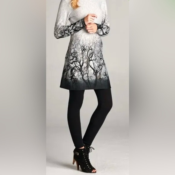 L.A. Soul Tree Branch Sweater Dress Tunic Soft Cotton Blend Women’s Size Medium - Picture 12 of 12